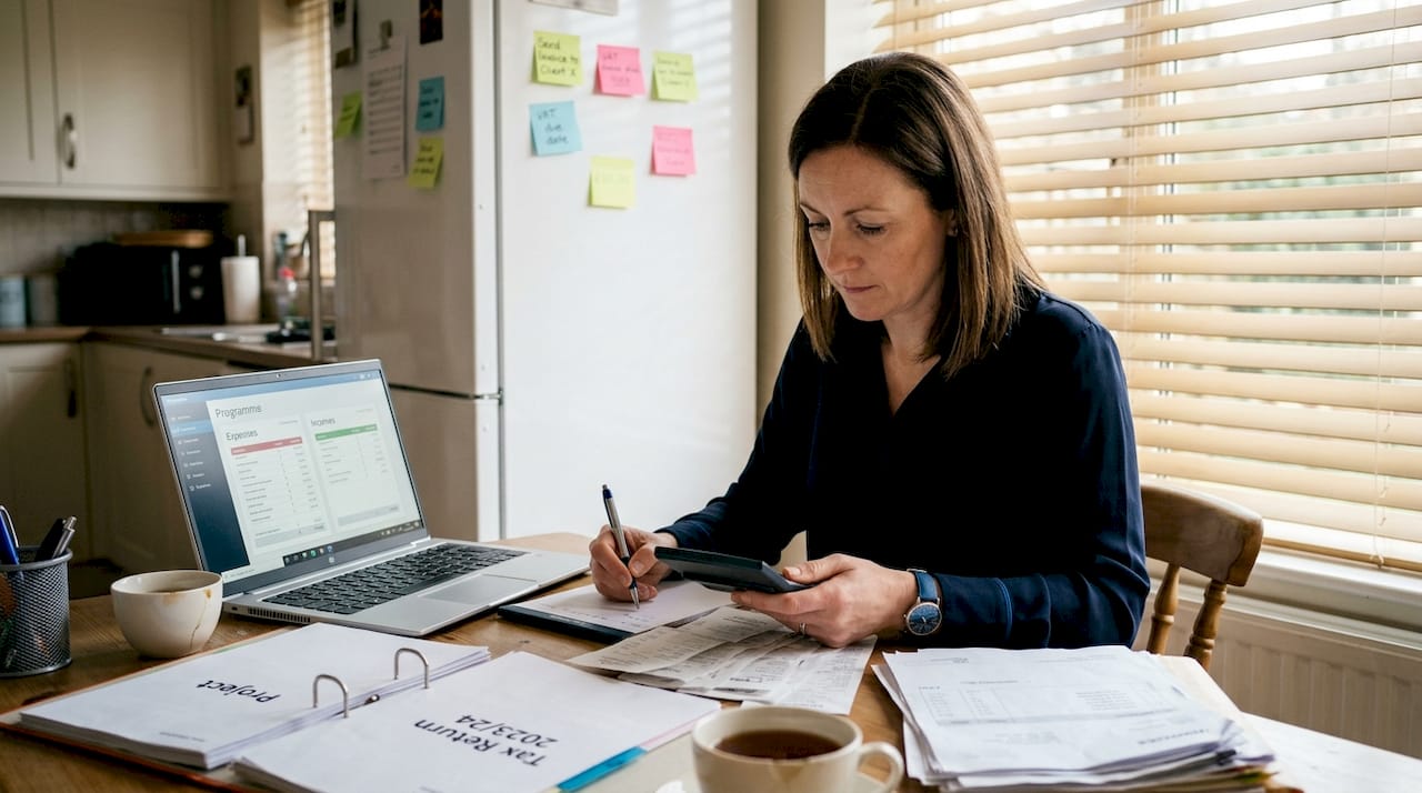 Consultant calculates taxable profits at kitchen table
