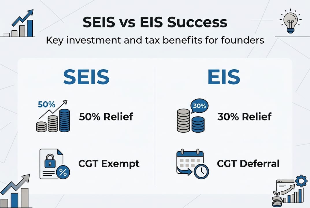 Infographic comparing SEIS and EIS benefits