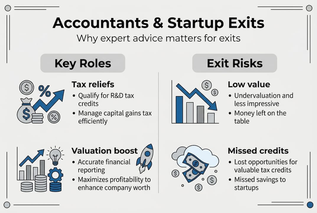 Infographic showing accountant roles and exit risks