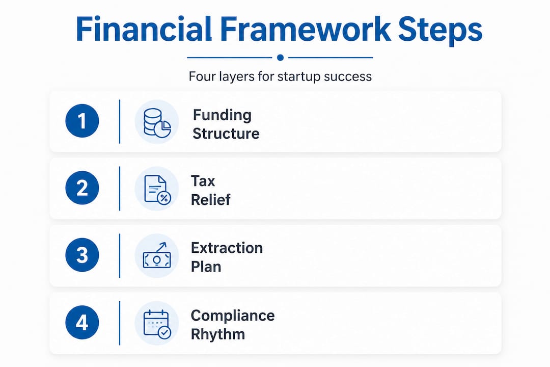 Infographic outlining four steps financial planning