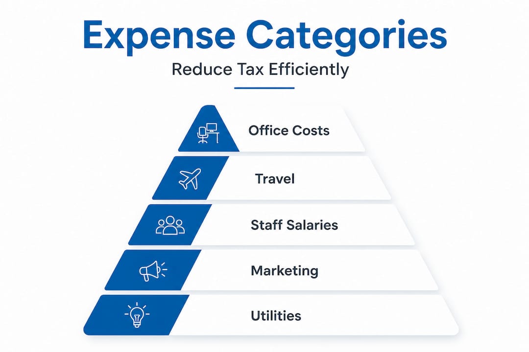 Expense category pyramid for tax efficiency