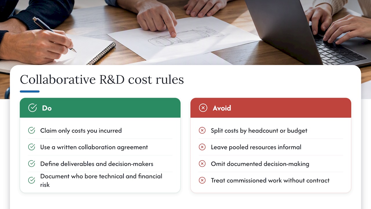 Guidance on collaborative RD projects and how costs are allocated among participants — overview diagram