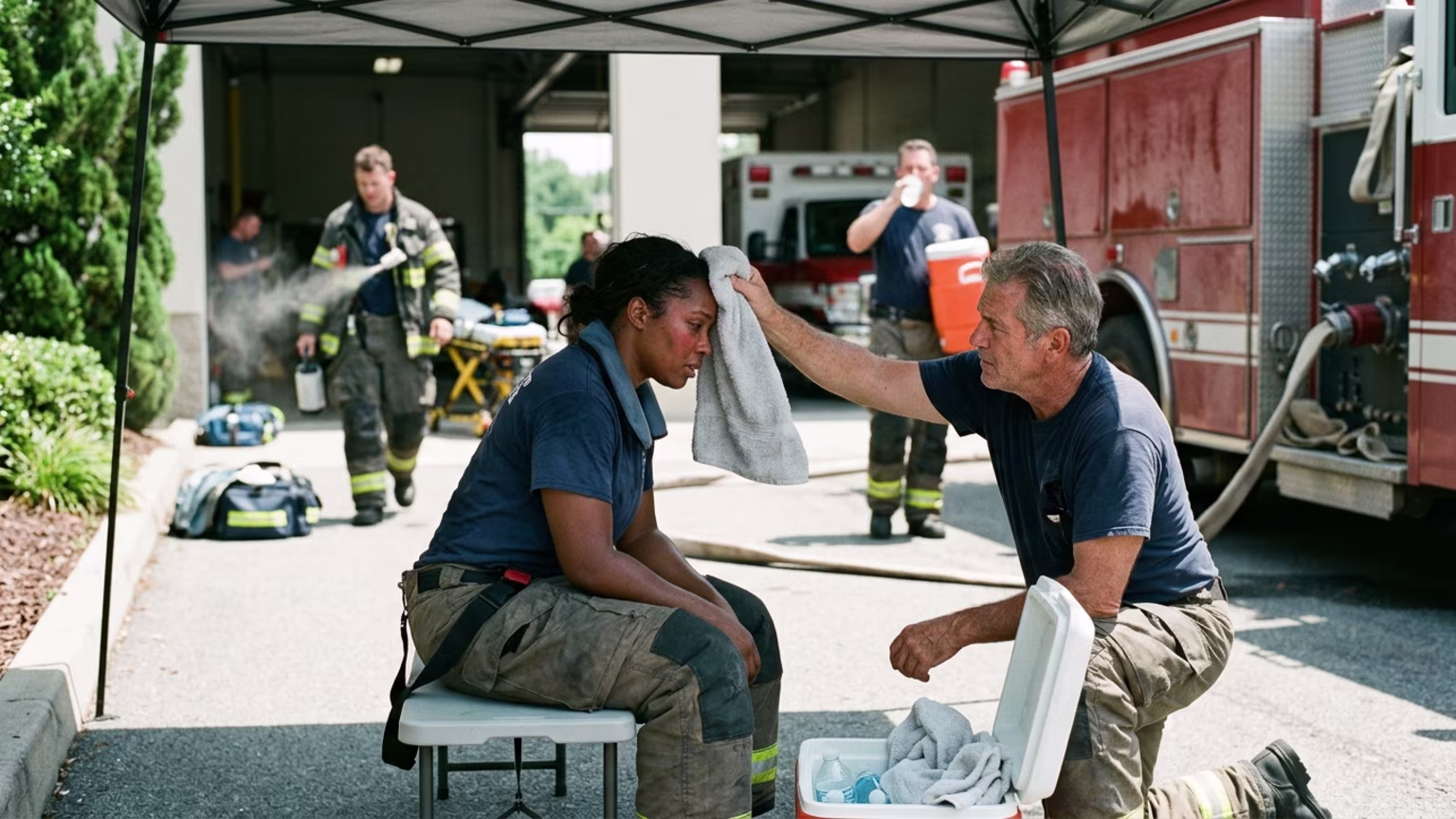 Practical Cooling and Support Models for Fireground Heat