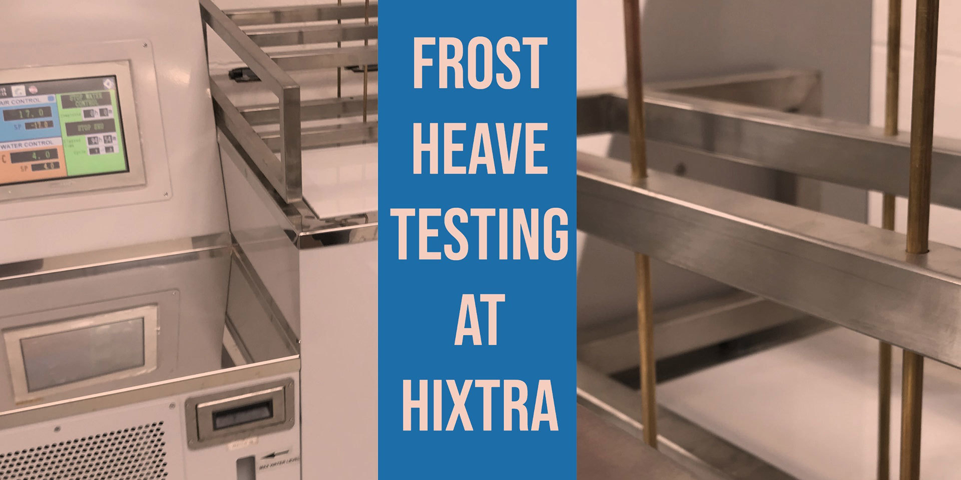 Aggregate sample being tested for frost heave susceptibility to BS 812