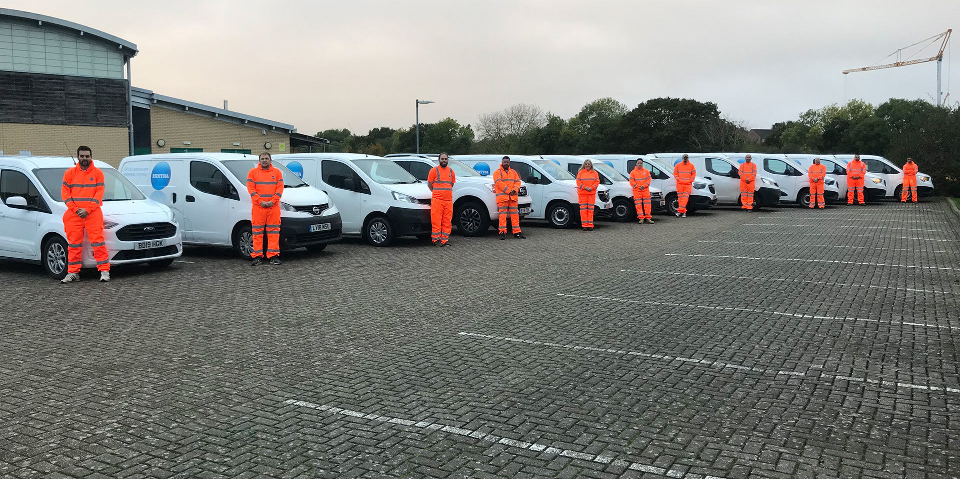 Hixtra testing technicians on site