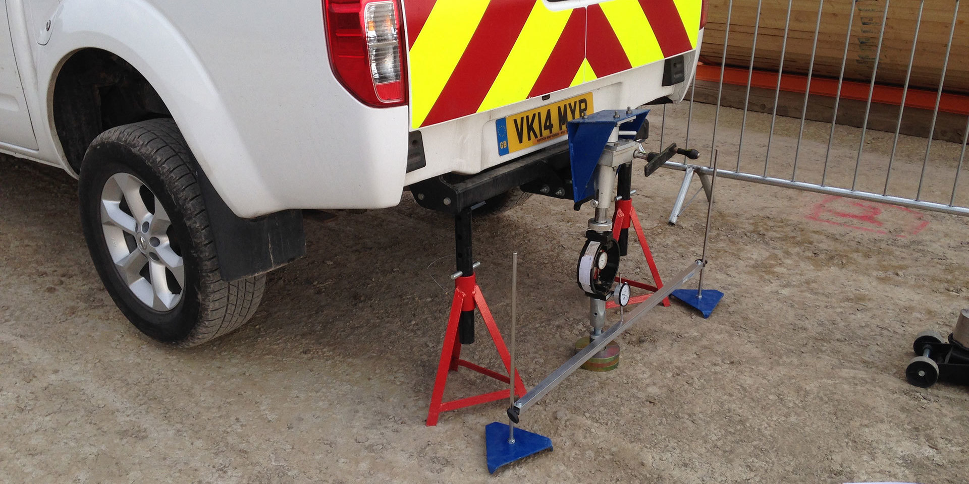 Stabilised soil sample being tested in the Hixtra laboratory