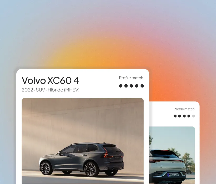 Recomendação de um Volvo XC60 com pontuação ProfileMatch