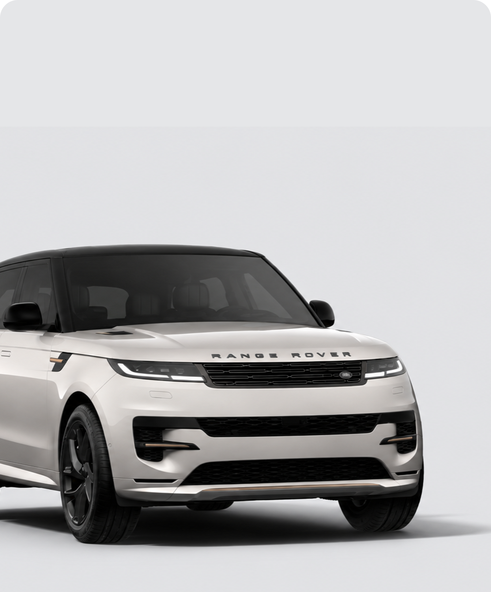 Range Rover Sport branco, vista frontal