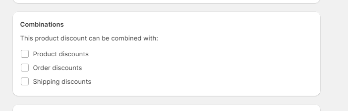 Shopify discount combinations: product, order and shipping discounts