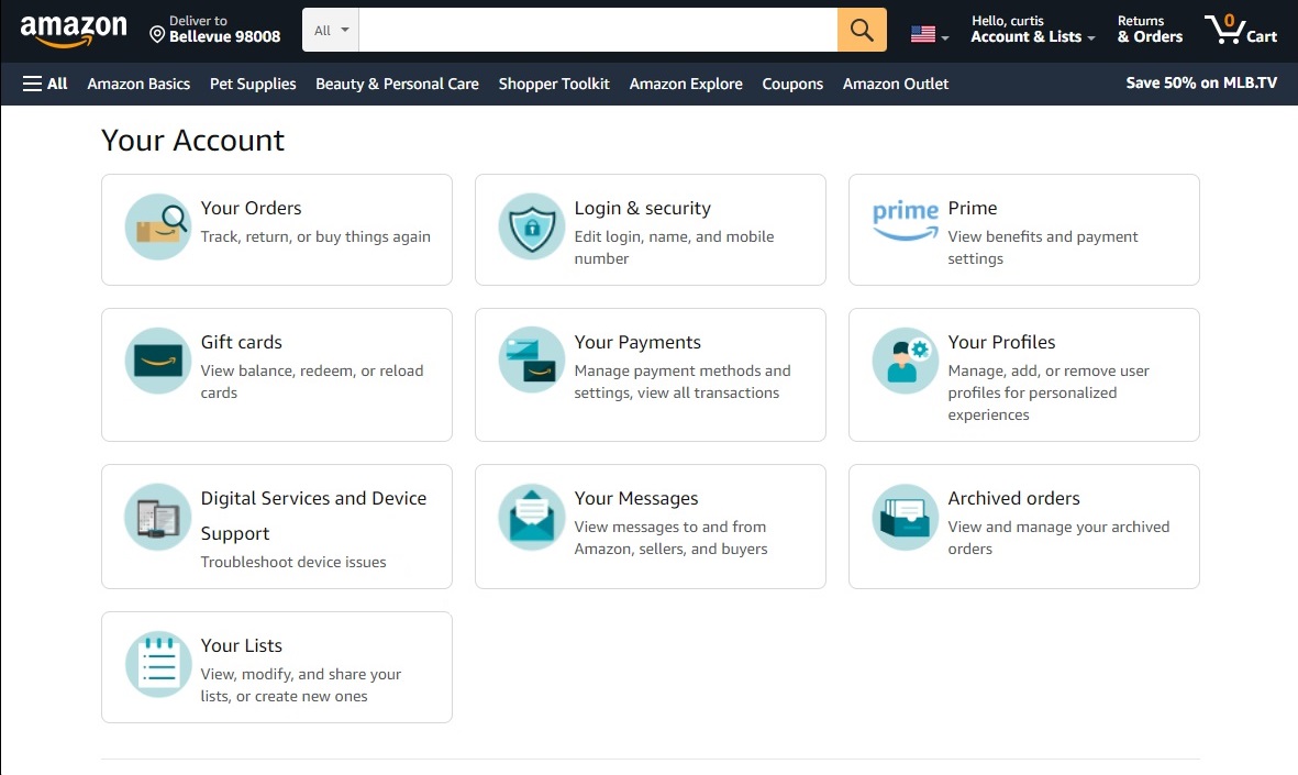 Amazon customer portal