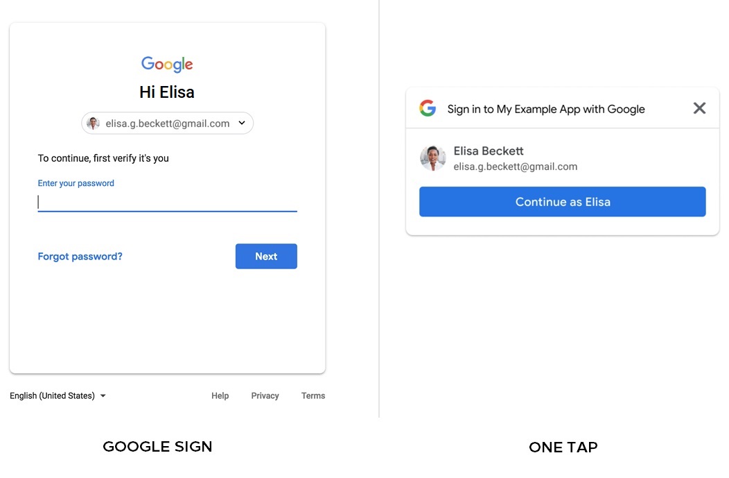 Google One-Tap vs old Google Sign-in