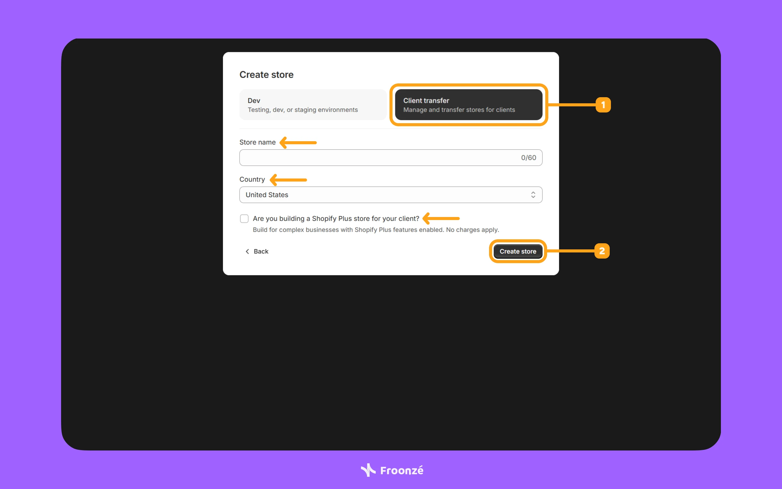 Create Shopify Development Store Image
