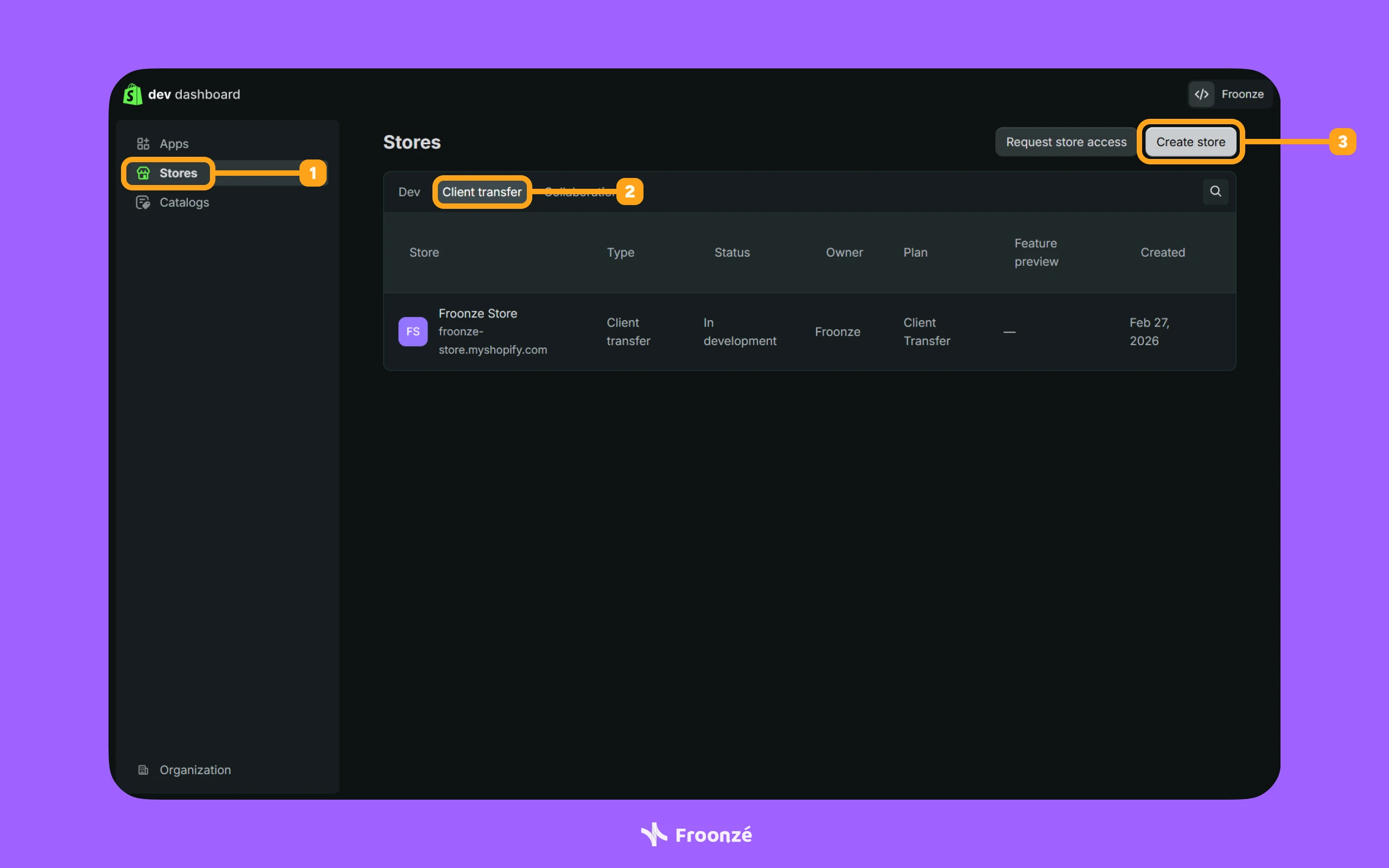 Add Shopify Development Store Image