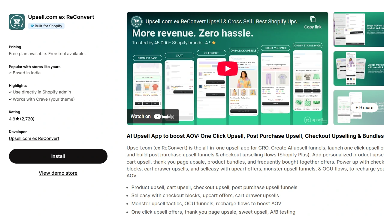 Presentation image of ReConvert app for Shopify