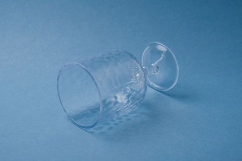 Hammered Wine Glass Laying Down