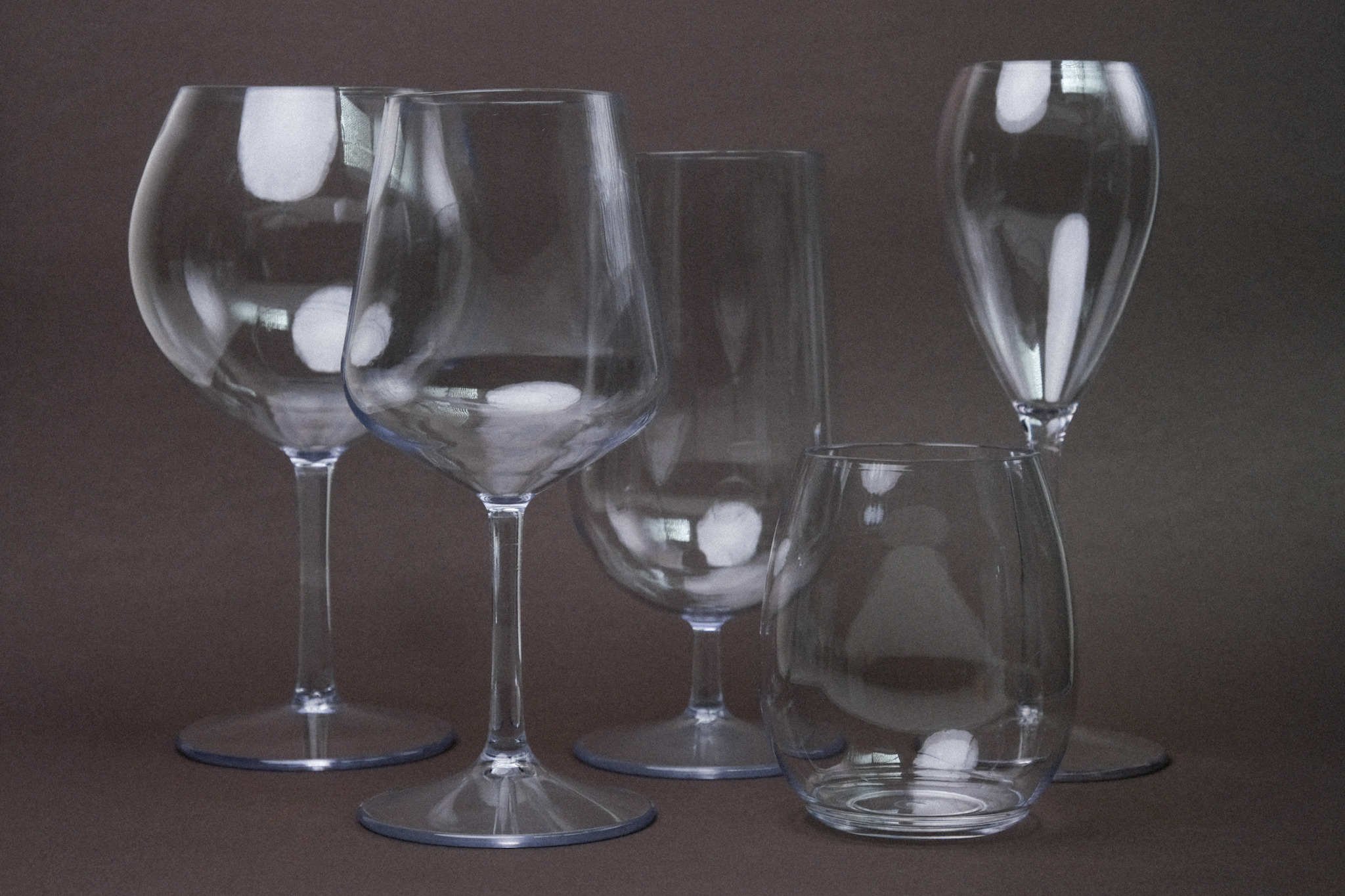 Clarity Collection on Brown Background