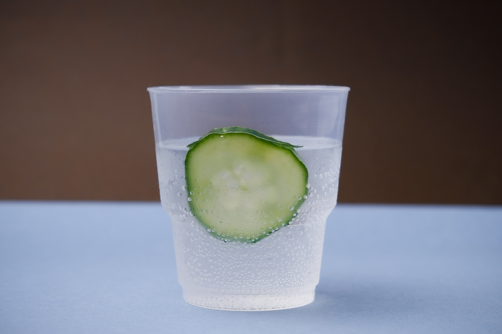 Simplicity Water Glass with Cucumber