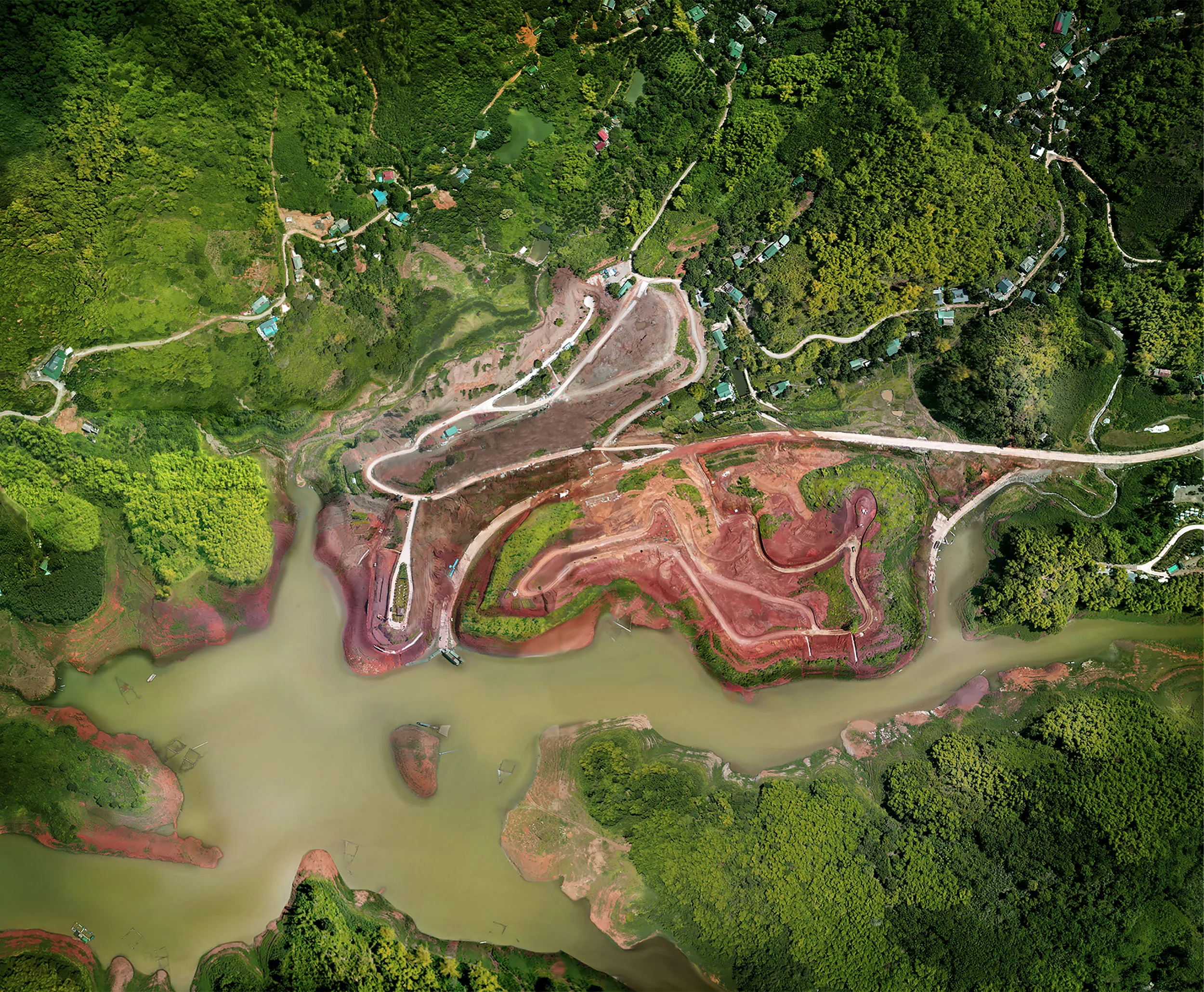 Topographical overview map of the Cao Phong research site, Hoa Binh Province, Vietnam