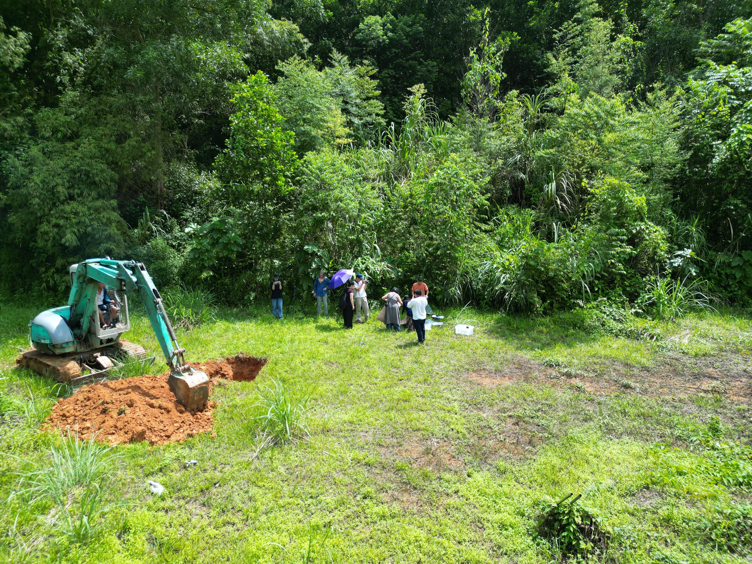 Aerial photograph of terrain at the Yen Son research site