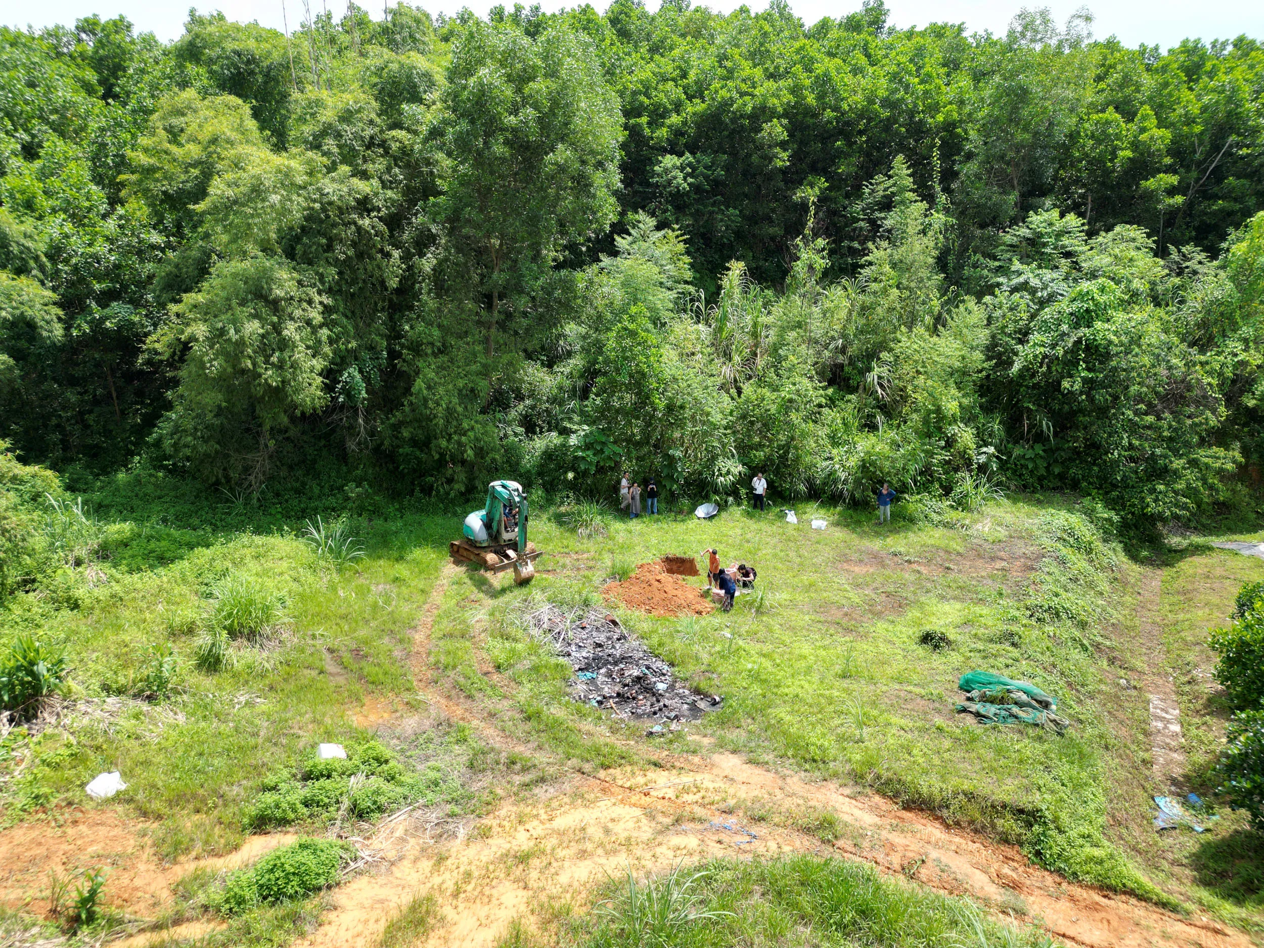 Aerial view of the Yen Son field location, northern Vietnam
