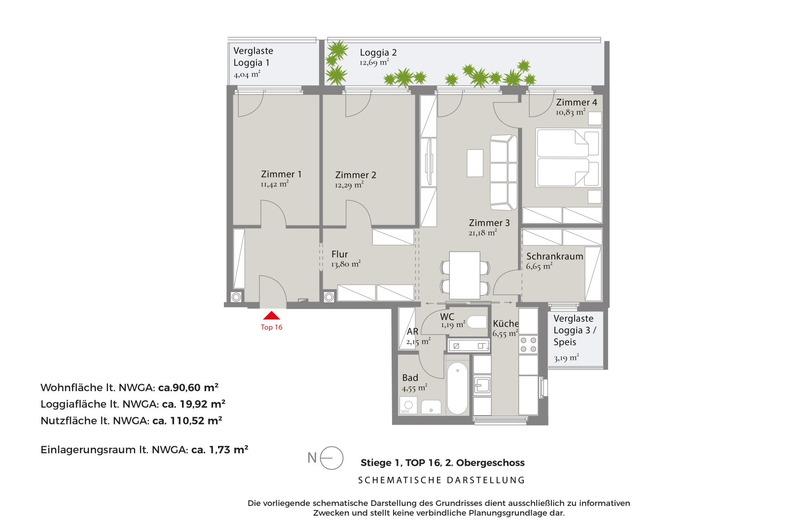 Grundriss, schematische Darstellung