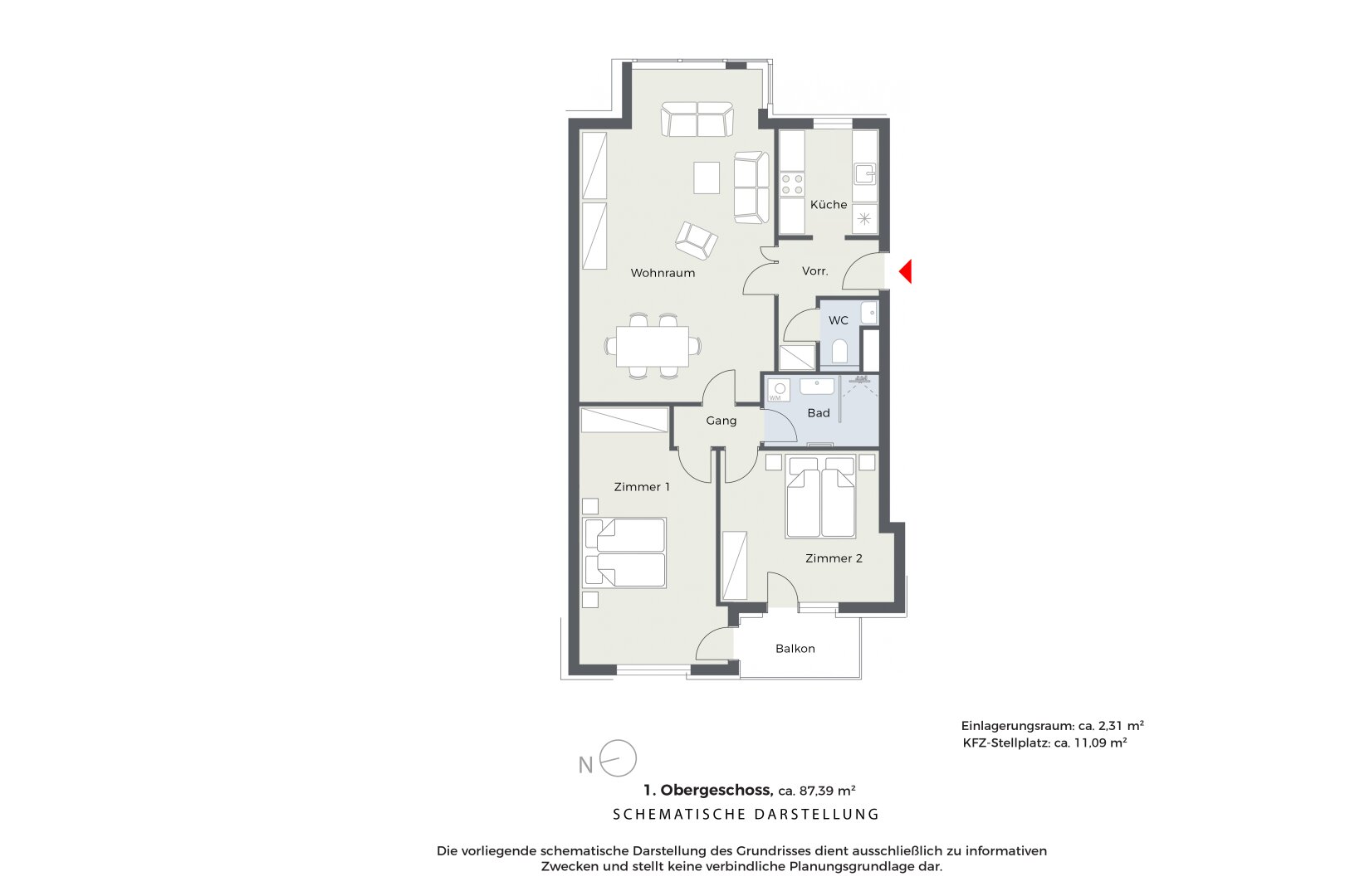 Grundriss, schematische Darstellung