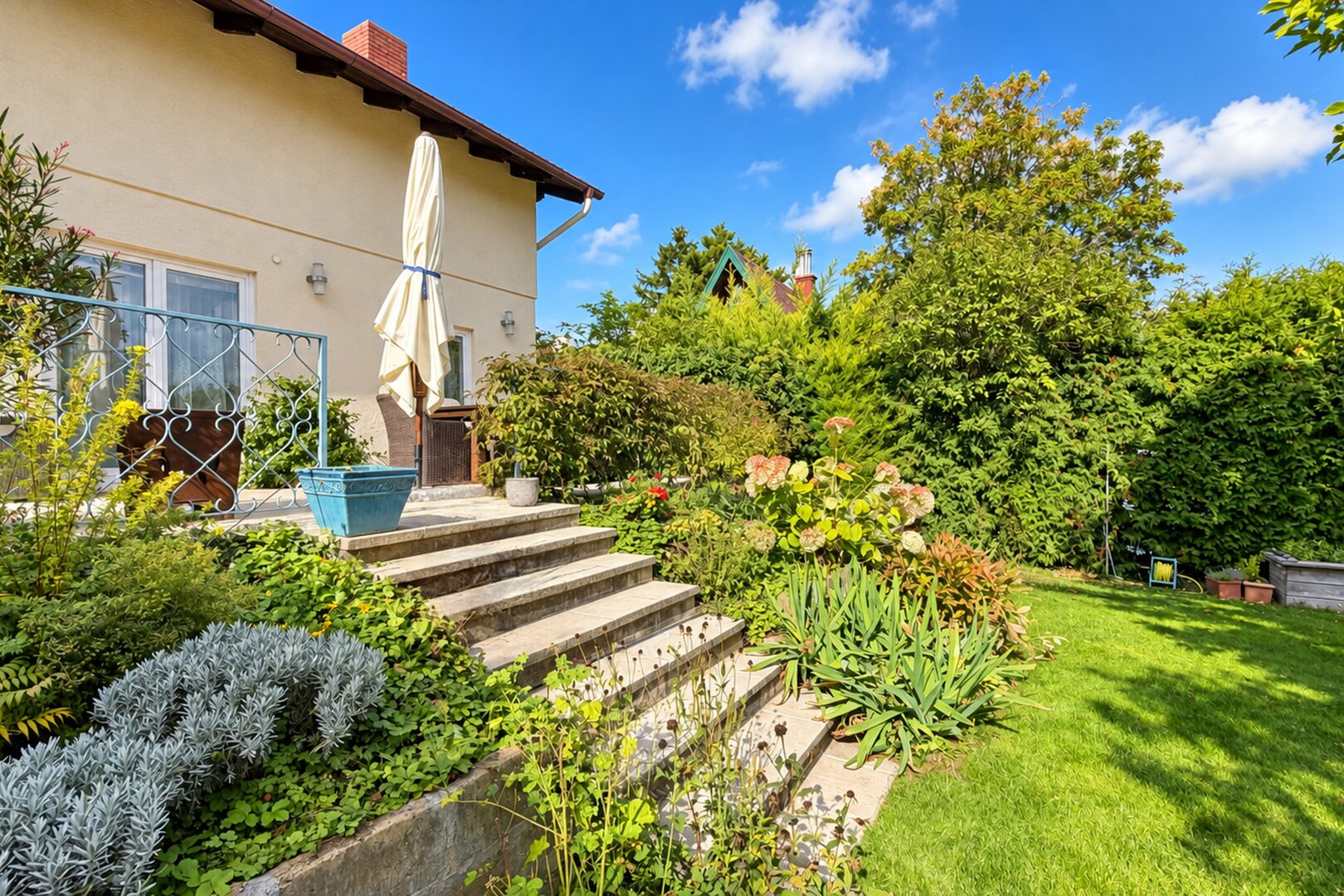 Garten, Terrassenstiege