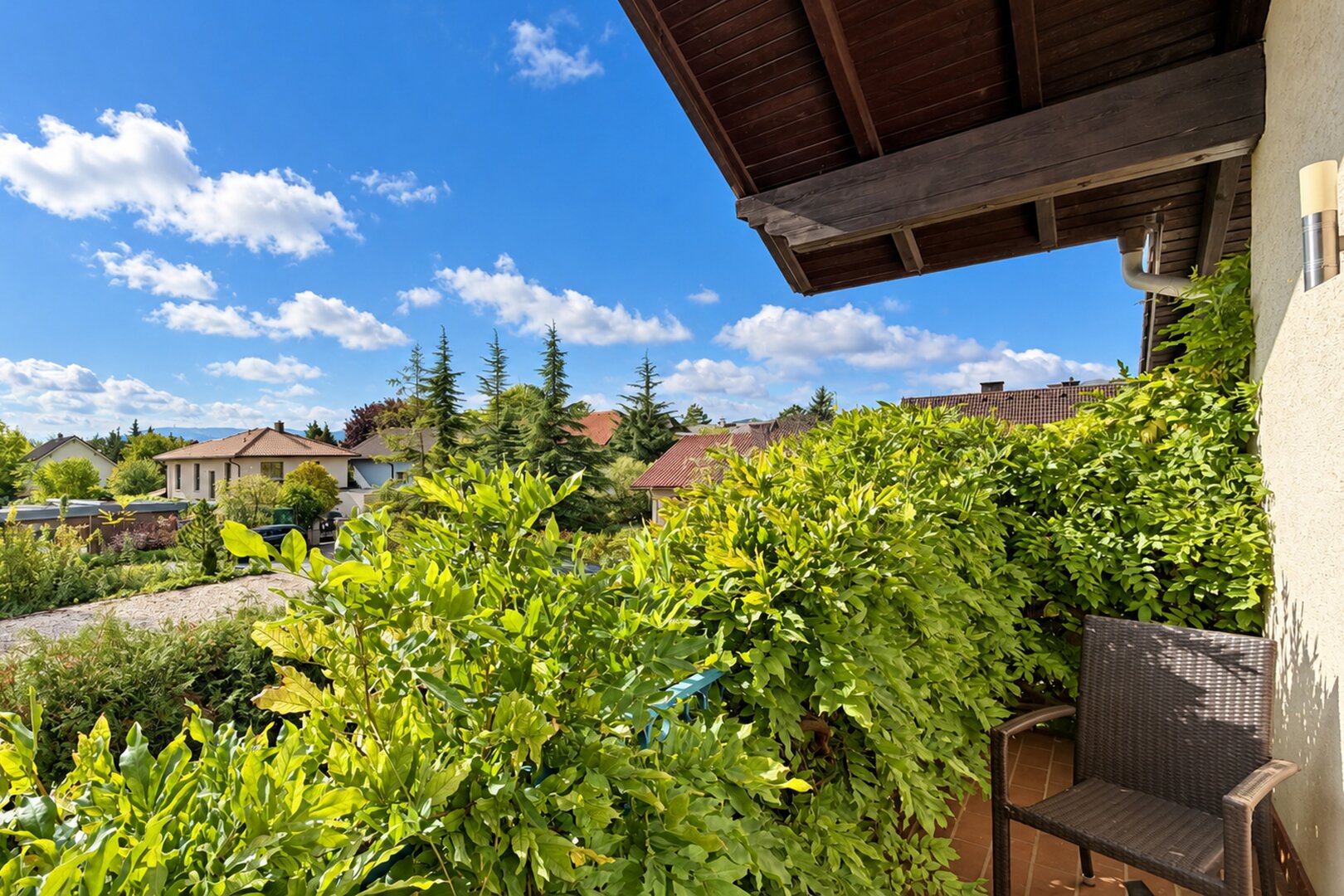 Aussicht vom Balkon, Obergeschoss