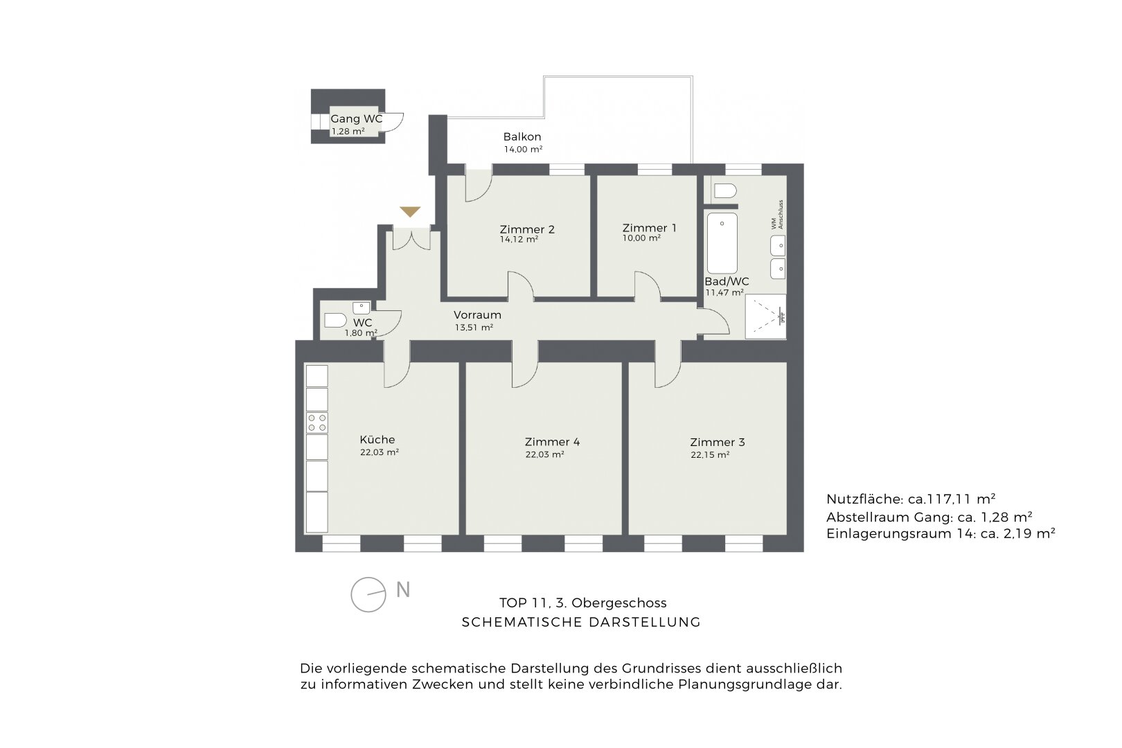 Grundriss, schematische Darstellung