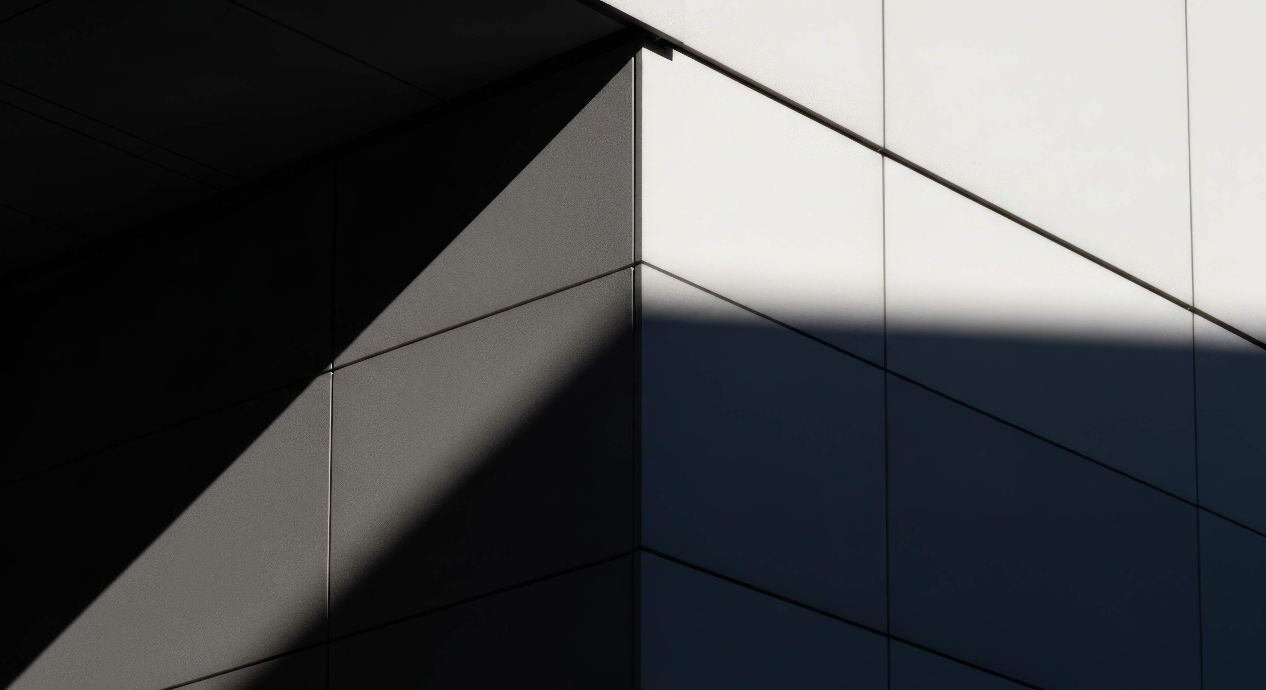 Abstract modern architecture with strong shadows and geometric shapes