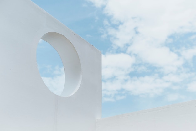 Minimal architecture against sky