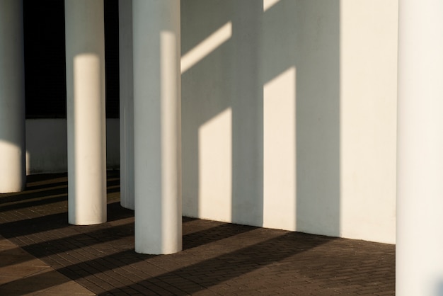 Architecture and shadows in the city during the day