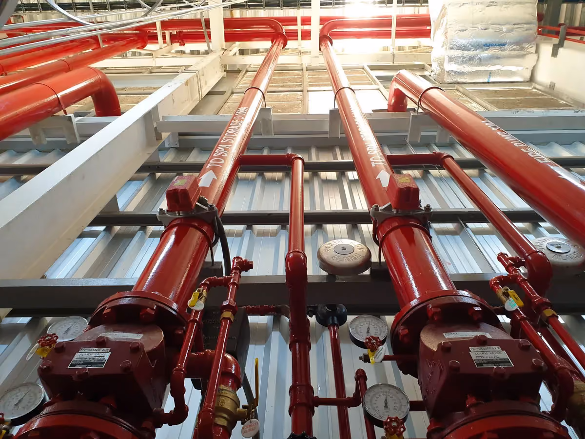 An example of an industrial fire suppression system.