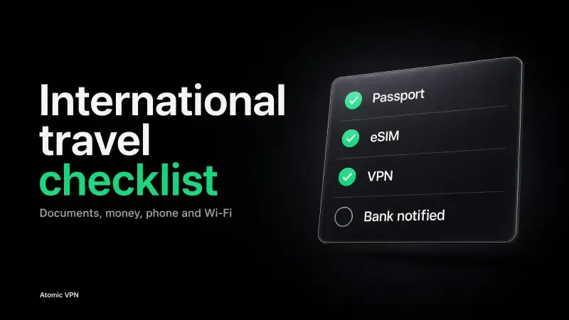 International travel checklist