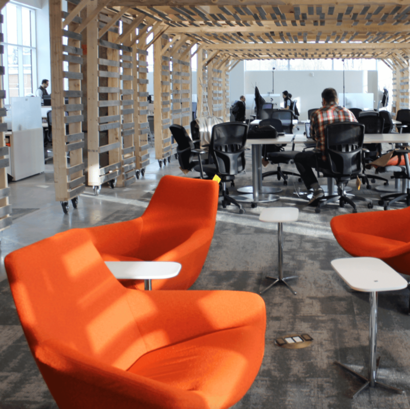 Buildend team working in the office