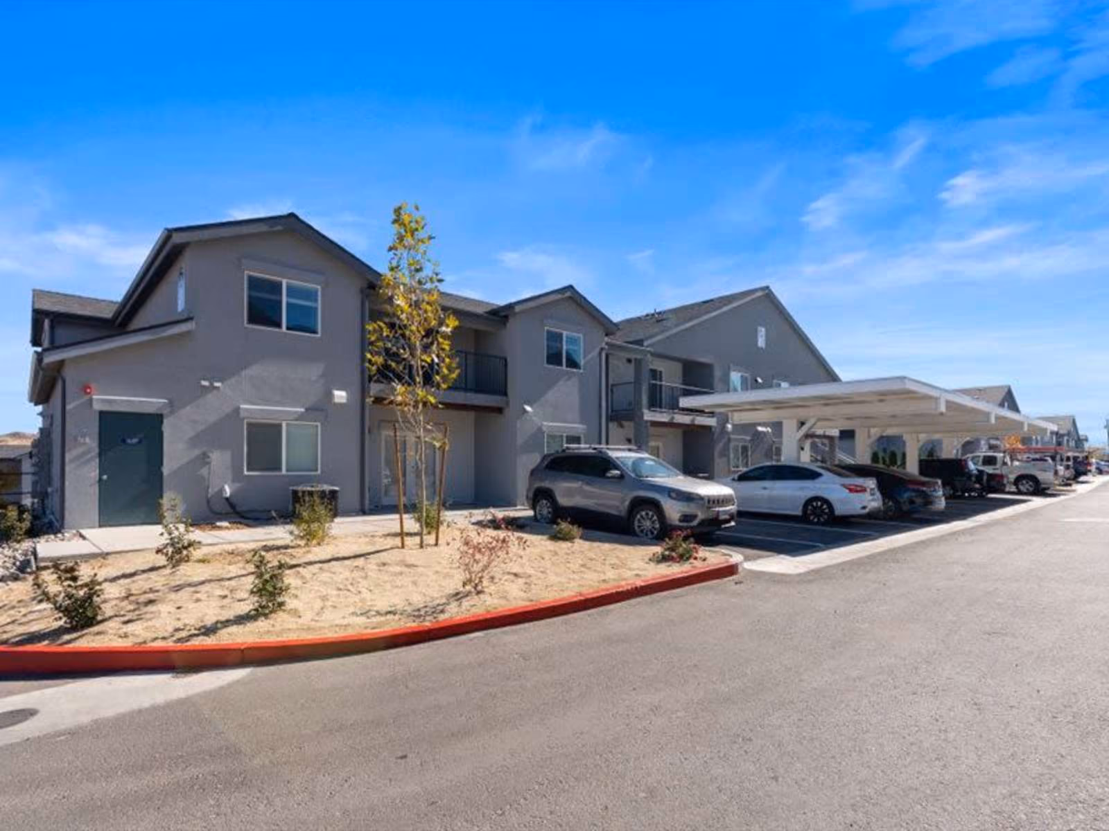 Exterior view of apartments