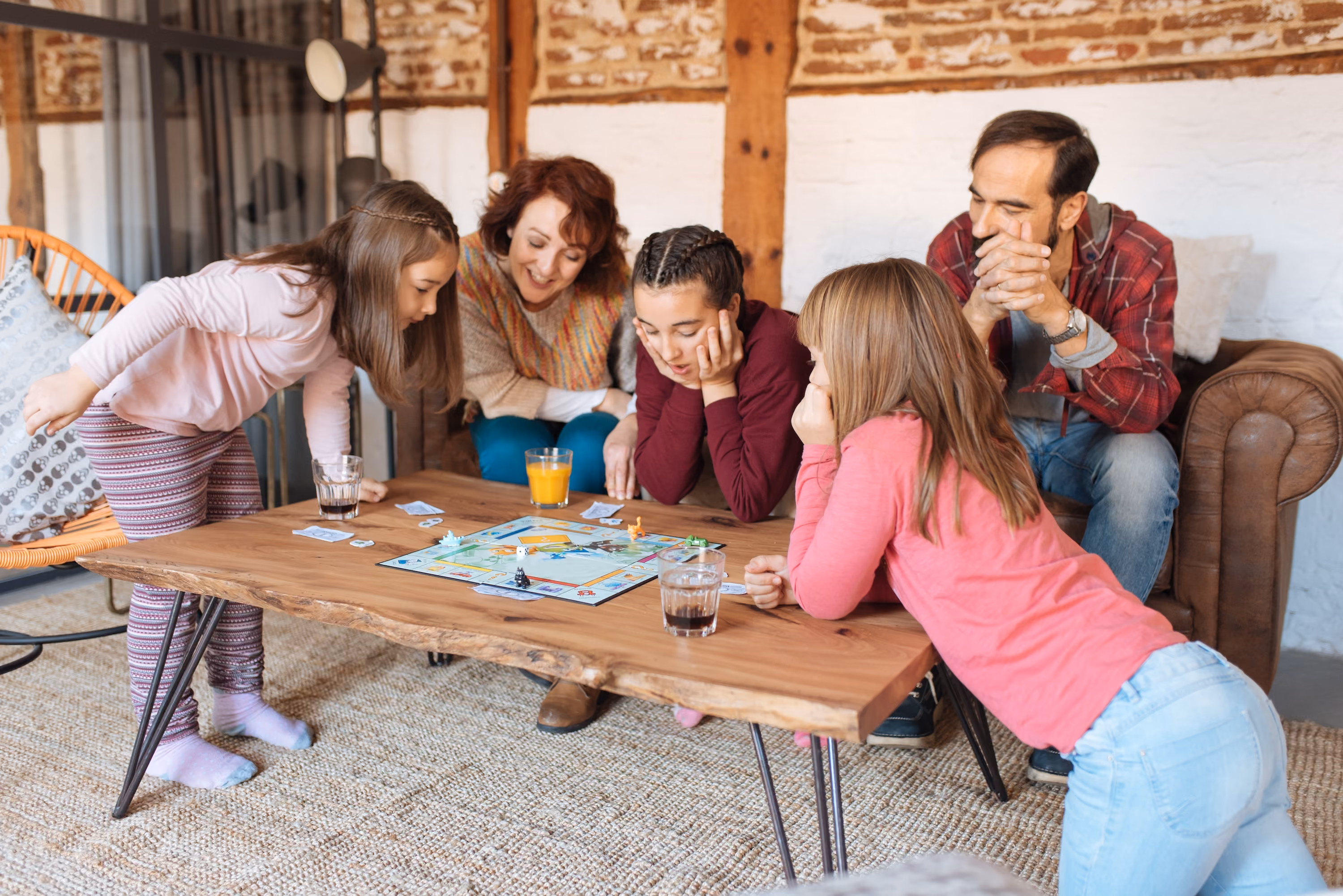 Family Playing Game Stock Image