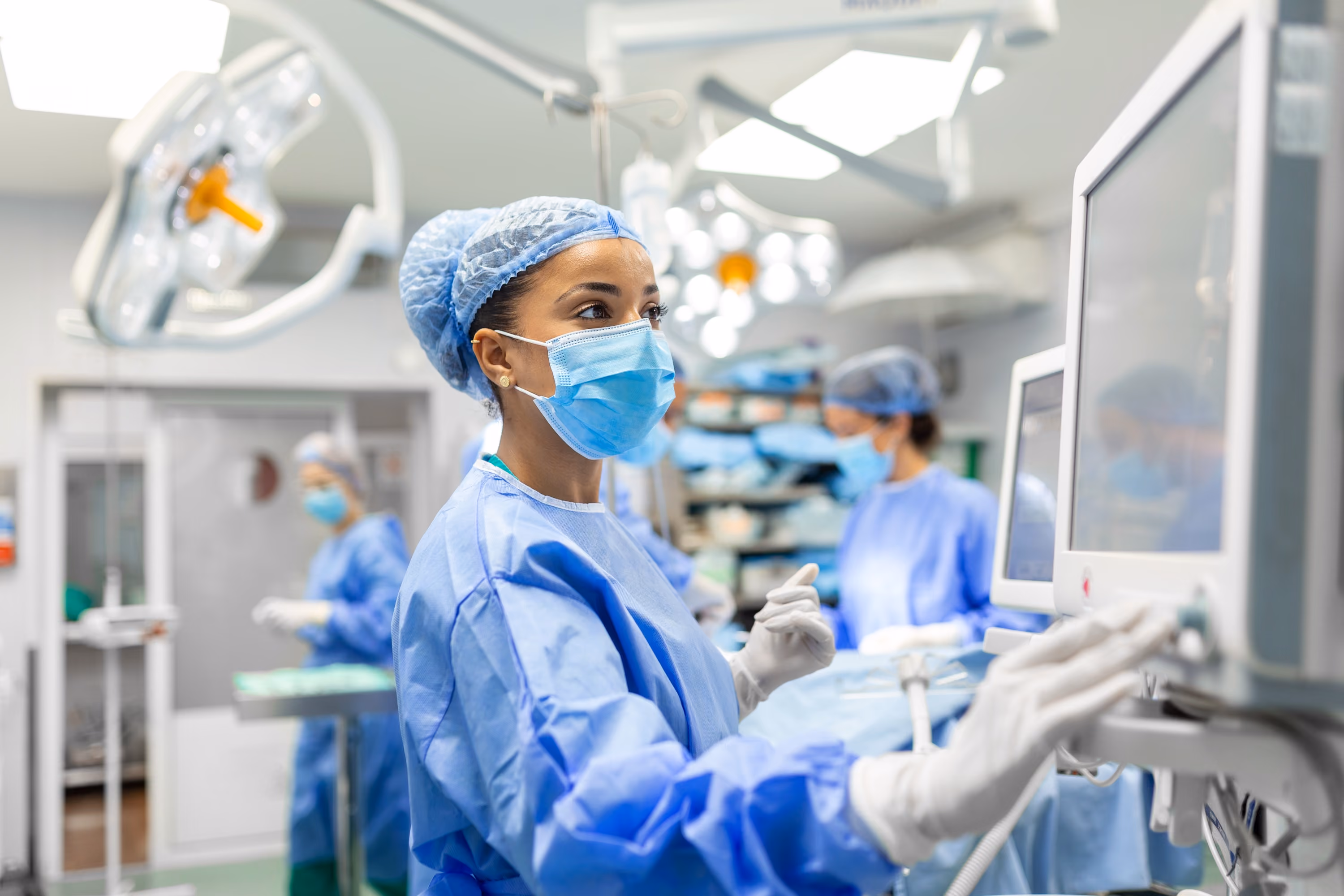 Nurse Working in Hospital Stock Image