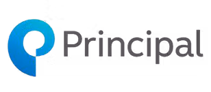 Principal company logo with stylized blue and teal circular graphic to the left of the word Principal in gray text.