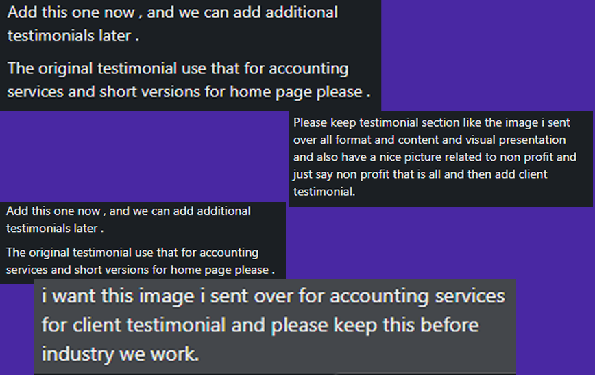 User or stakeholder evidence