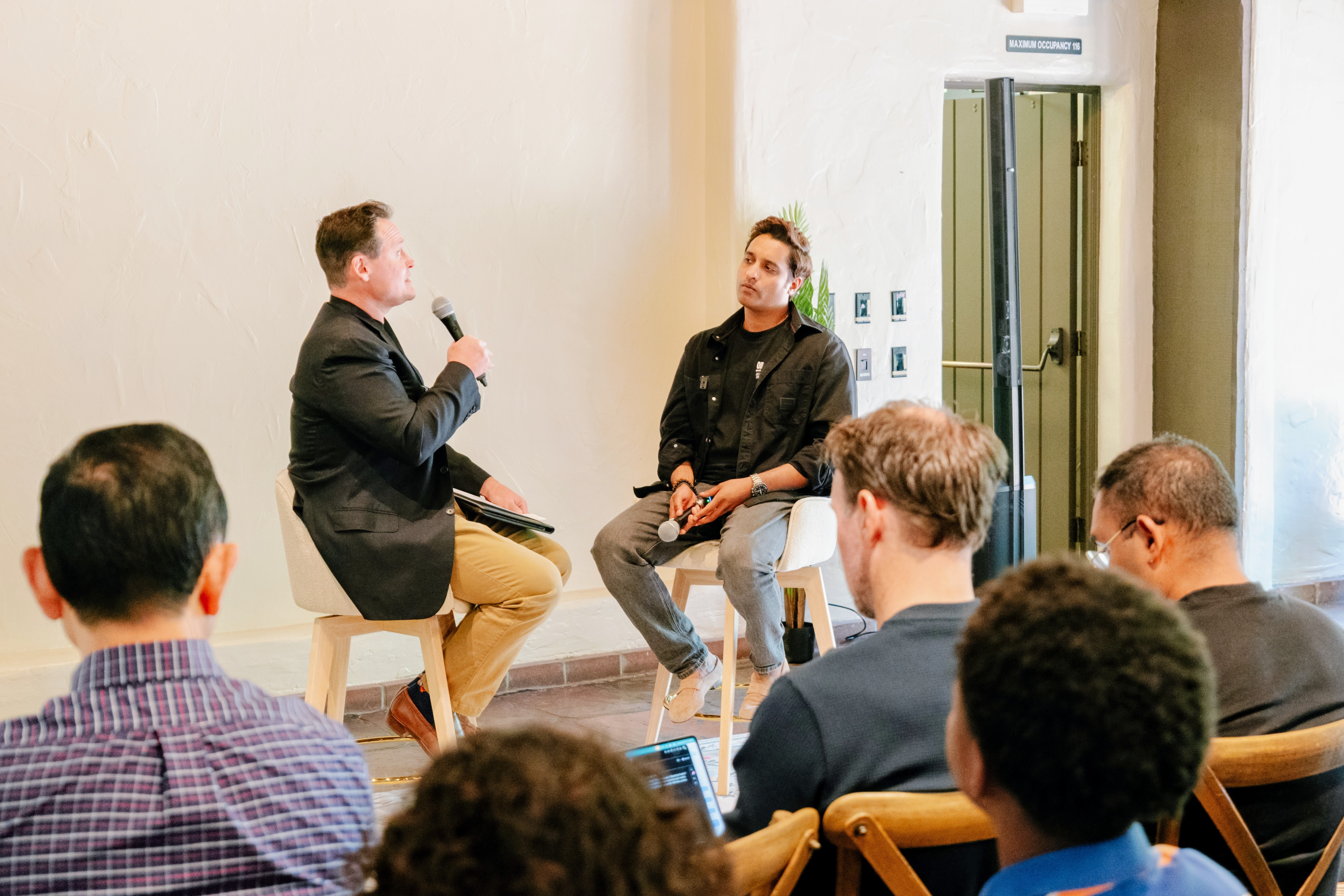 Nikhil Choudhary in a live fireside chat with an audience