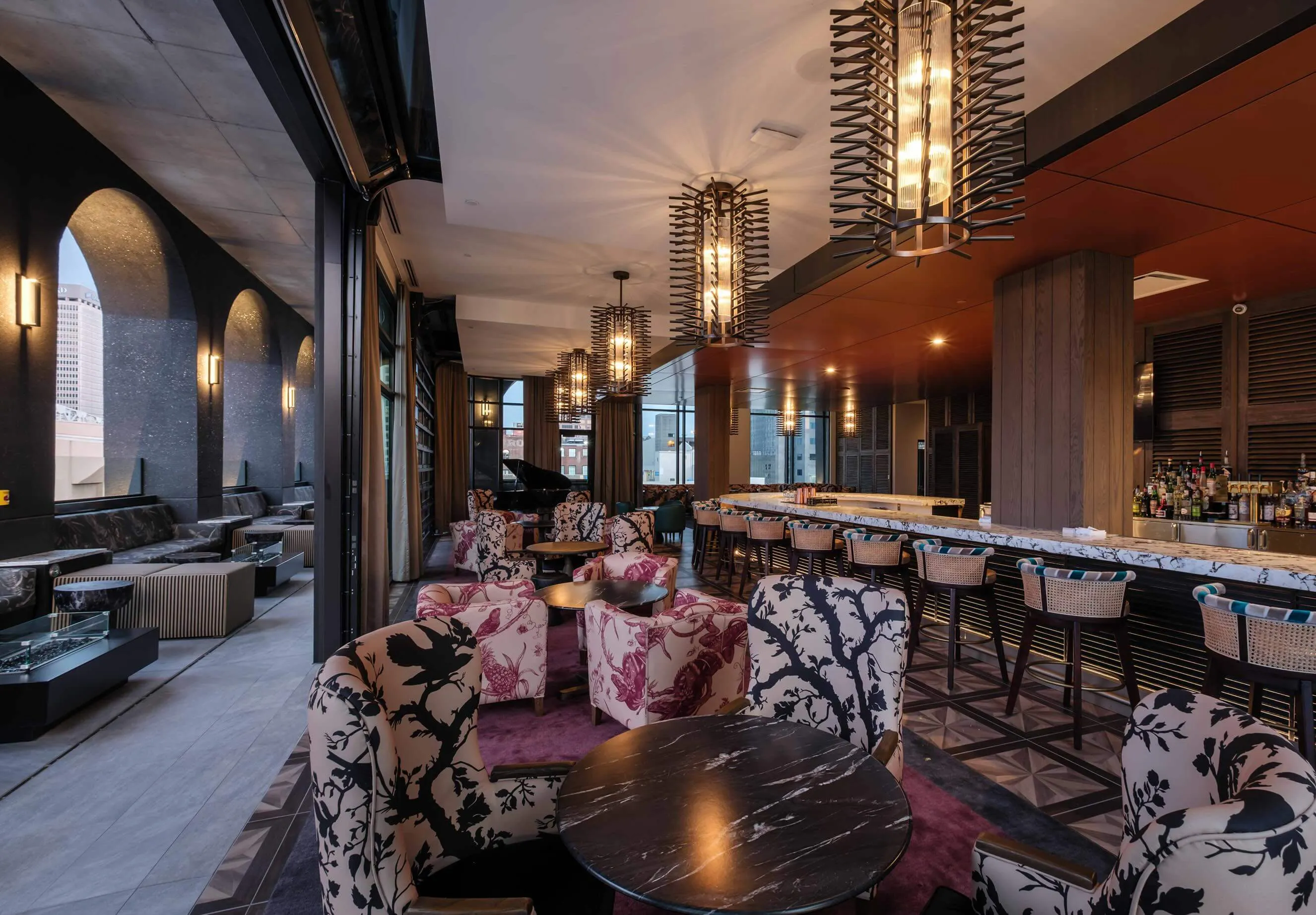 Rooftop at Hotel Bourré Bonne in Downtown, Louisville – interior