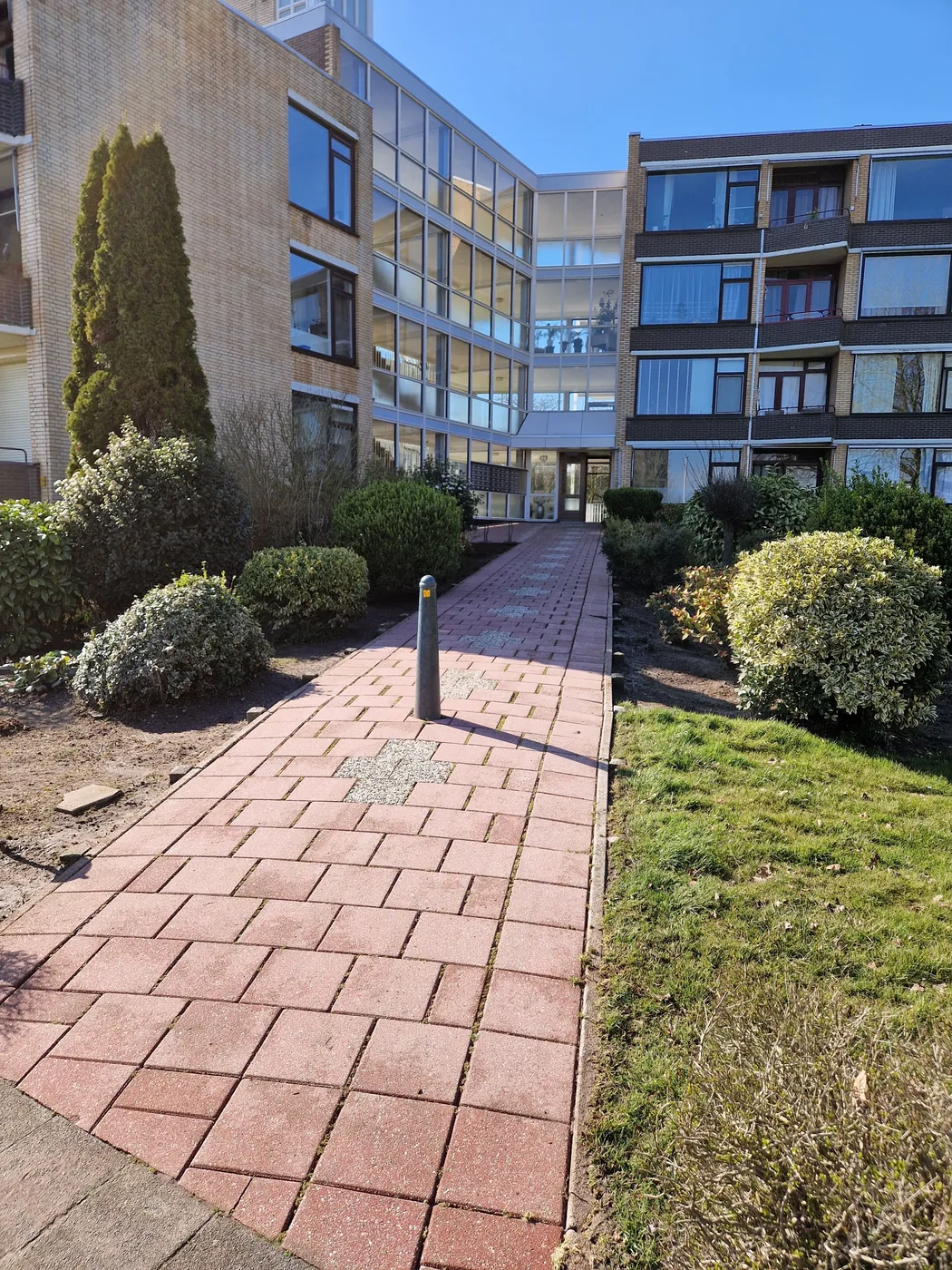 Bestrating bij VvE Jacoba van Beierenstraat na reiniging.