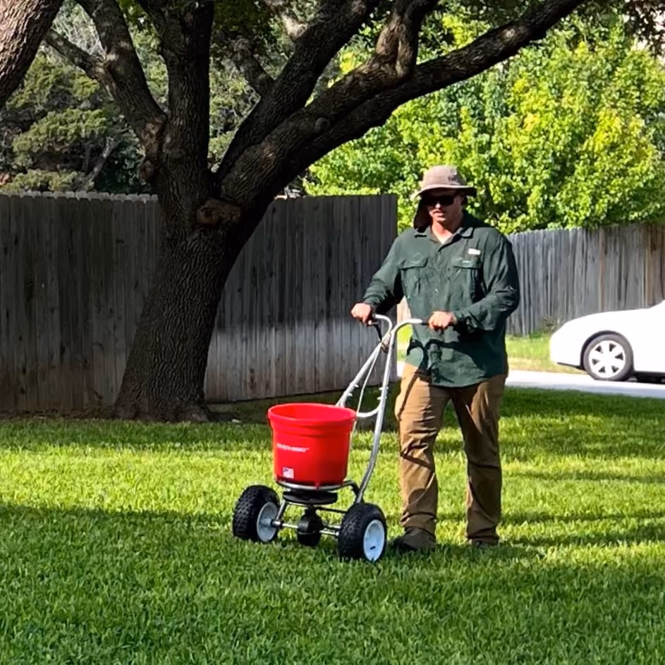 Bluebonnet Turf Co. turf treatment program for greener healthier lawns