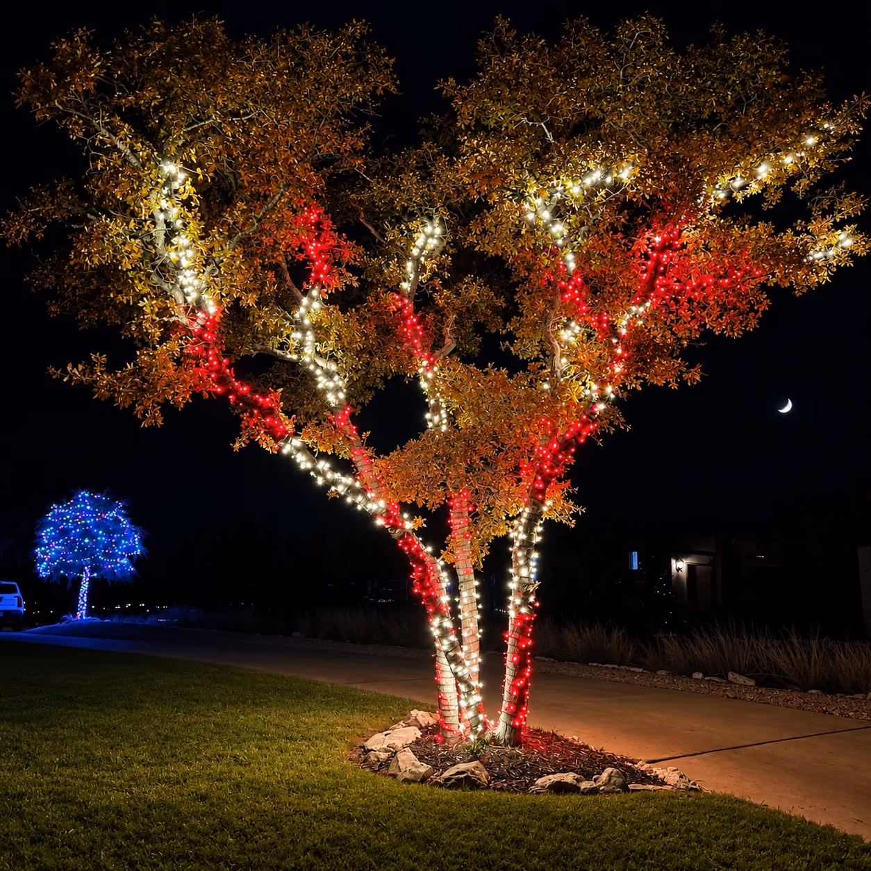 Bluebonnet Turf Co. professional Christmas light installation in Cedar Park, Texas  
