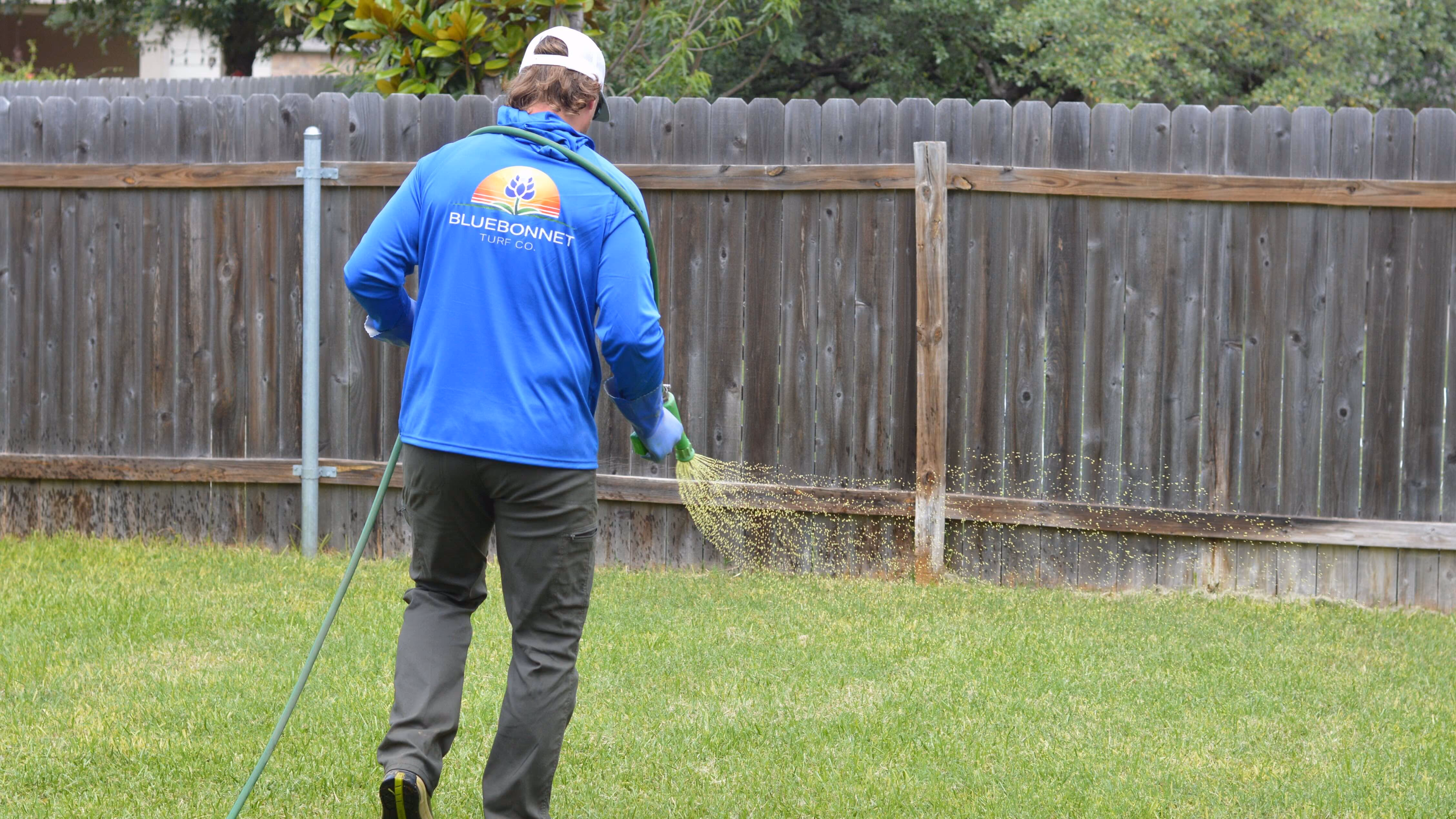 Bluebonnet Turf Co. core aeration for stronger turf root growth
