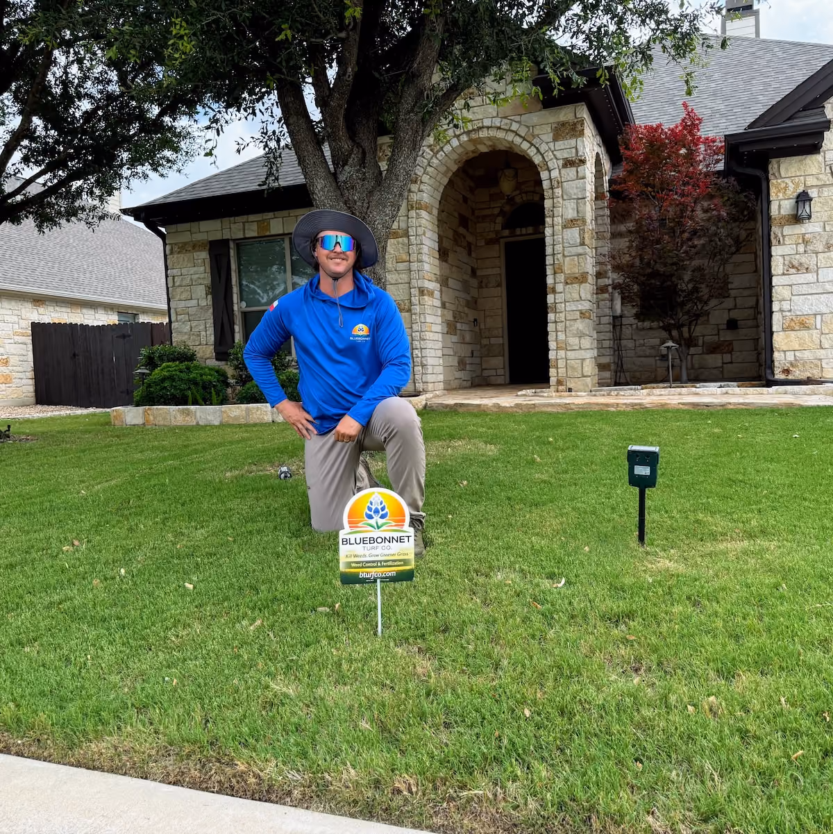 Professional lawn care by Bluebonnet Turf Co. in Cedar Park, Texas
