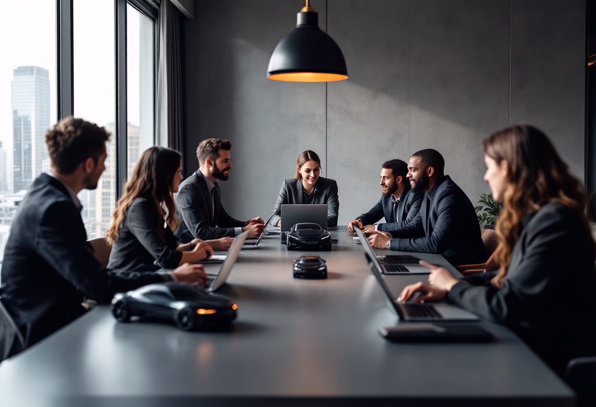 image of an office collaboration scene (for a mobility and transportation)