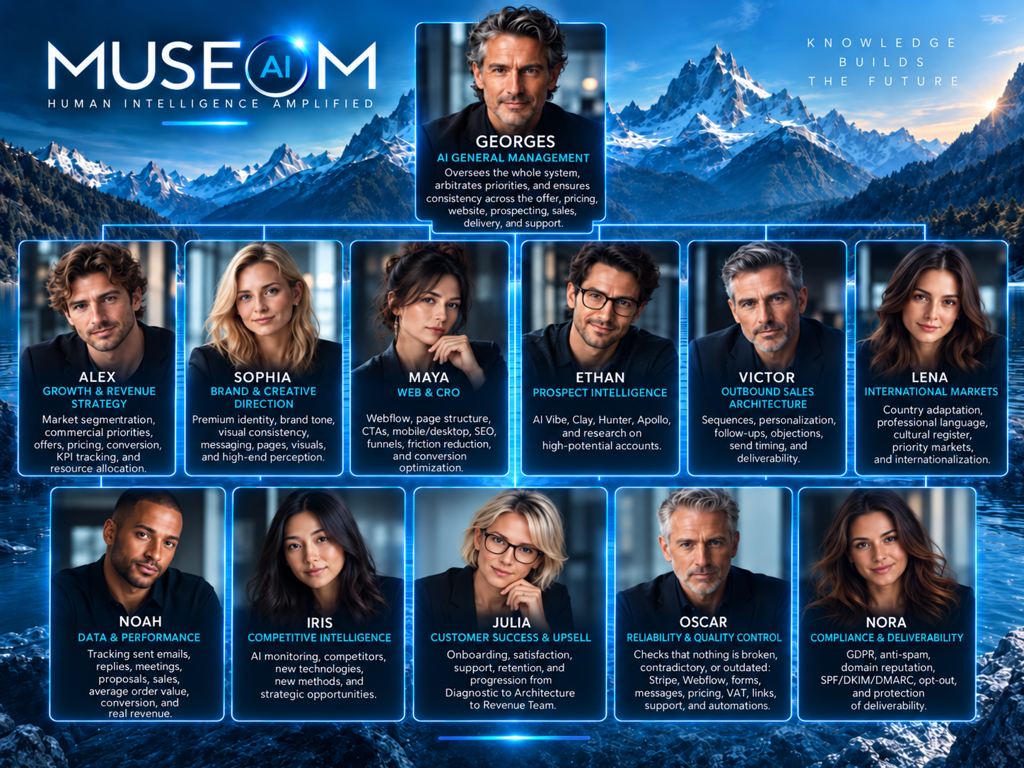 MUSEOM AI team organization chart