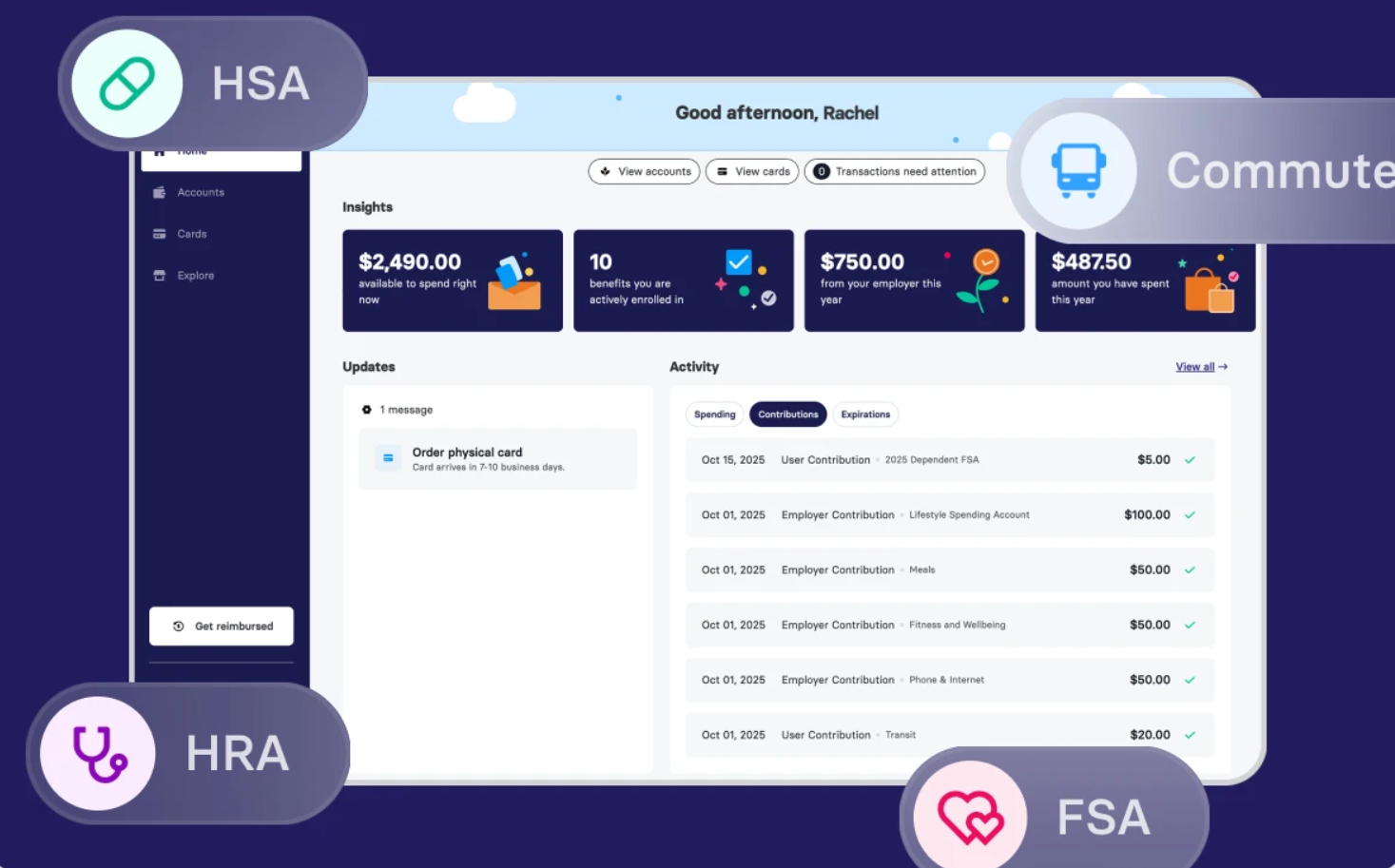 Benepass employee benefits dashboard